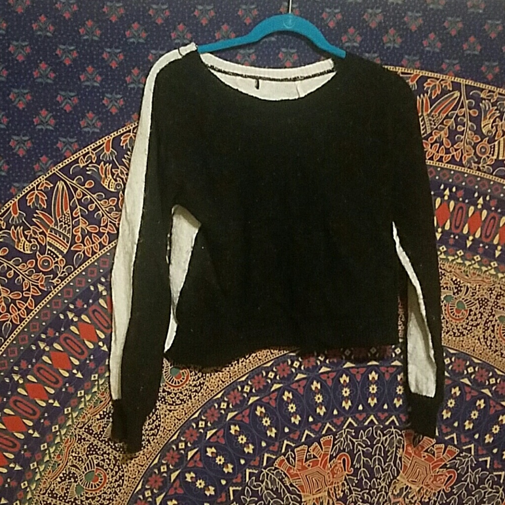 Two Tone Black/White Sweater